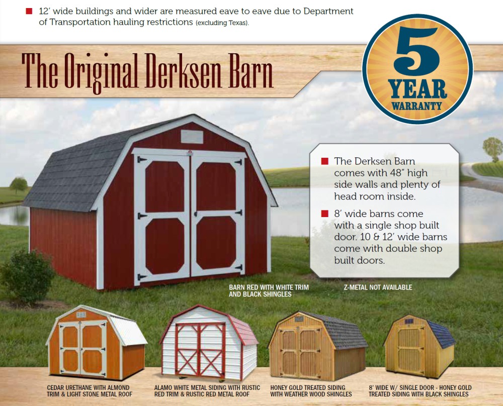 Original Barn - Painted - Shingle Roof  |  texasqualitybuildings.com