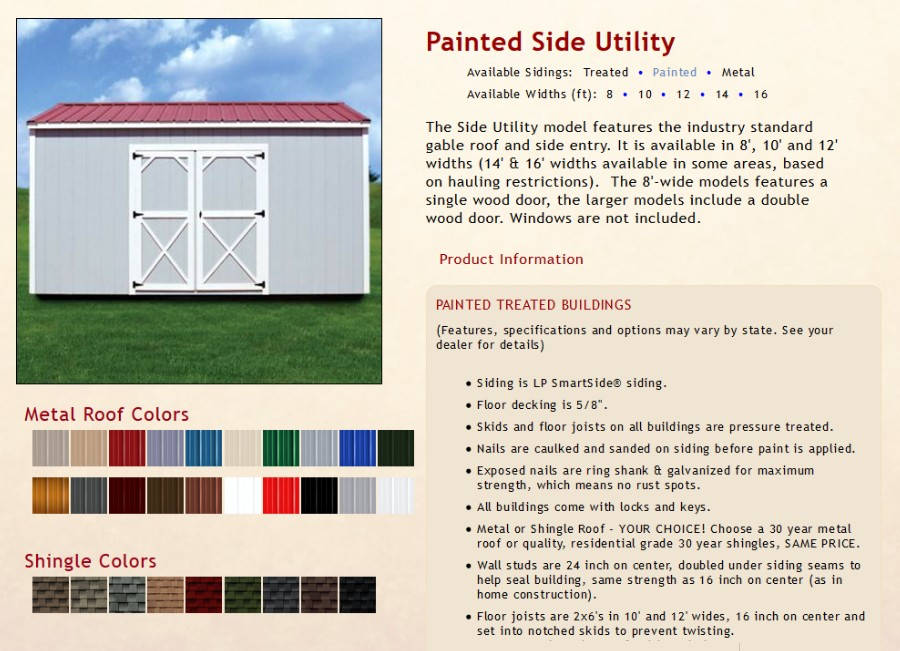 Painted Side Utility Information | texasqualitybuildings.com