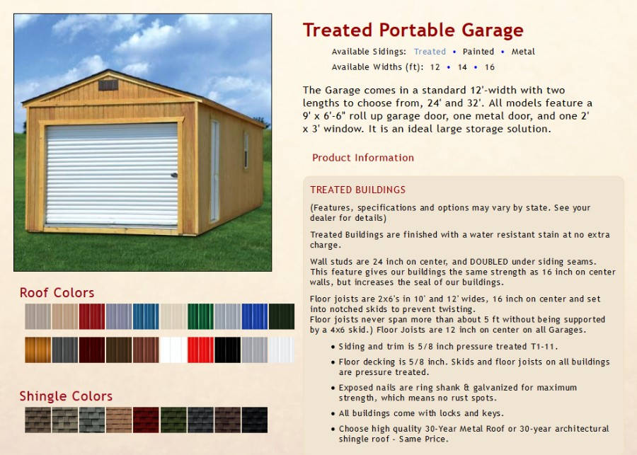 Treated Garage Information | texasqualitybuildings.com