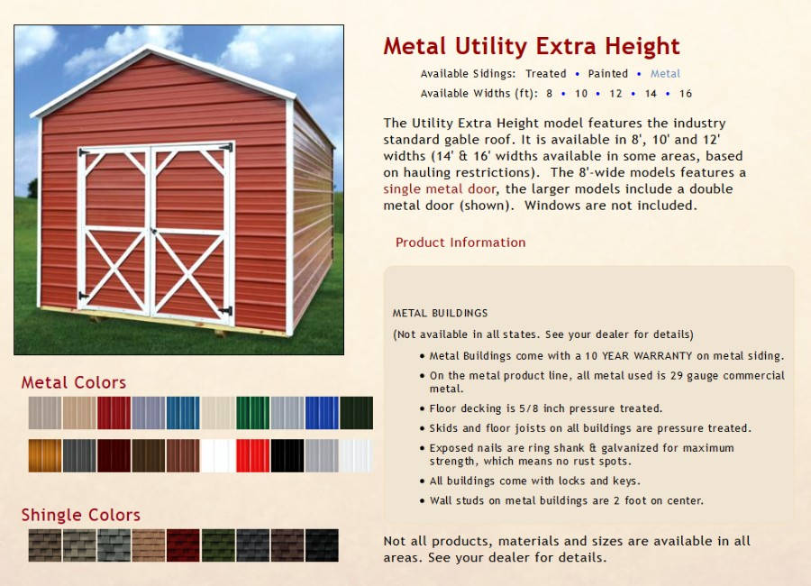 Metal Utility Extra Height Information | texasqualitybuildings.com