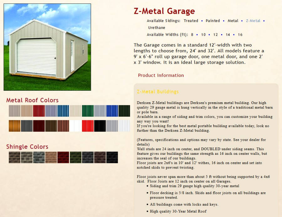 Z-Metal Garage Information | texasqualitybuildings.com 