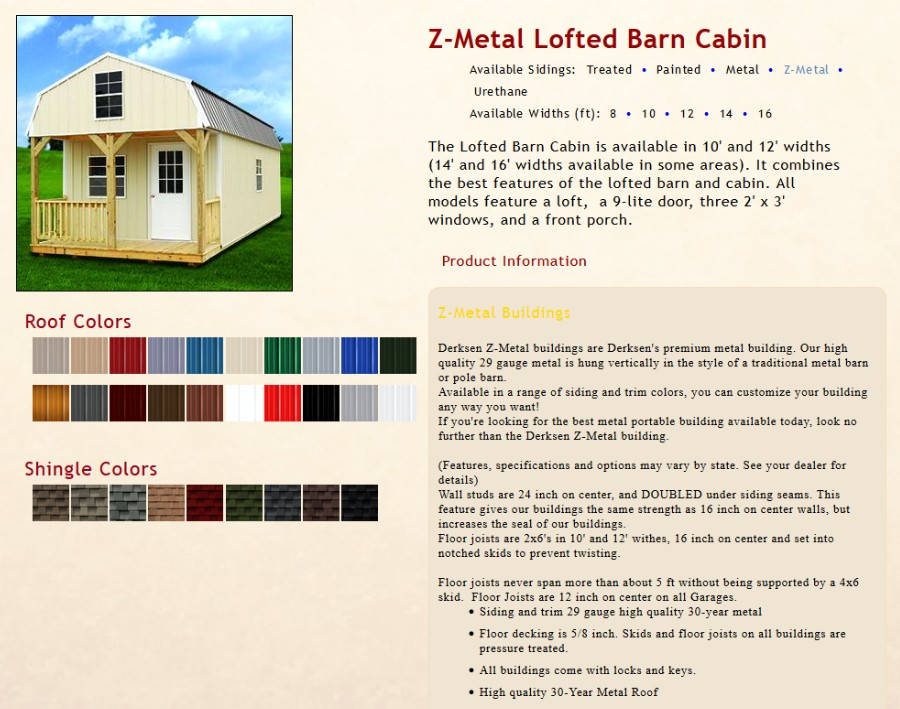 Z-Metal Lofted Barn Cabin Information | texasqualitybuildings.com 